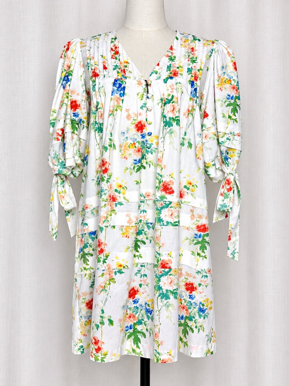Hunter Bell Paige Dress Falling Blossom Floral Cotton Mini Dress Size XS NWT